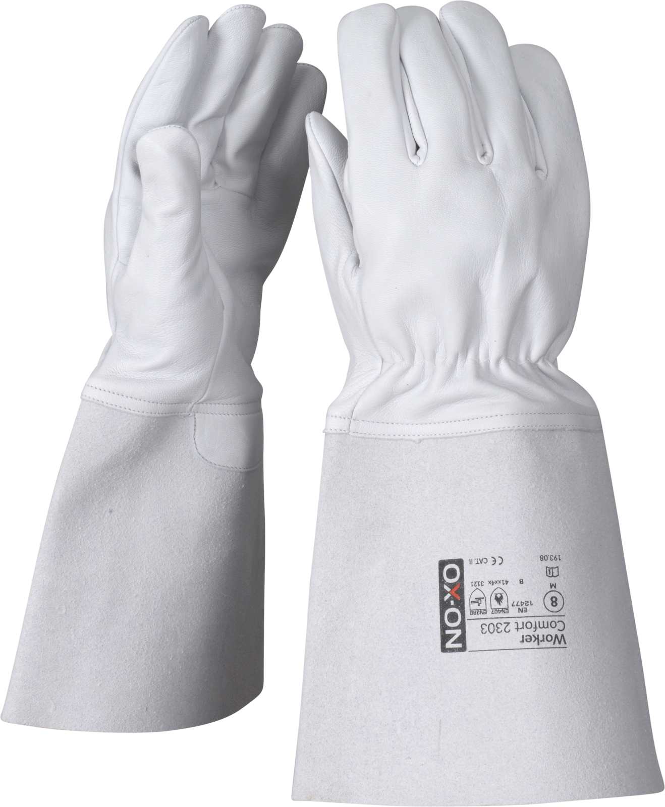 OX-ON Worker Comfort 2303 Schweißerhandschuh aus Ziegenleder mit robuster Spaltlederstulpe