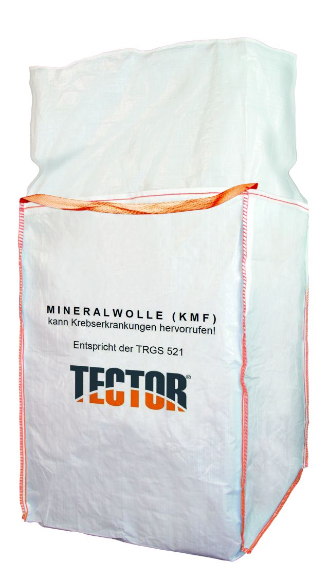 Tector Bigbag Mineralwolle m. 2 Hebeschlaufen, 90 x 90 x 120 cm