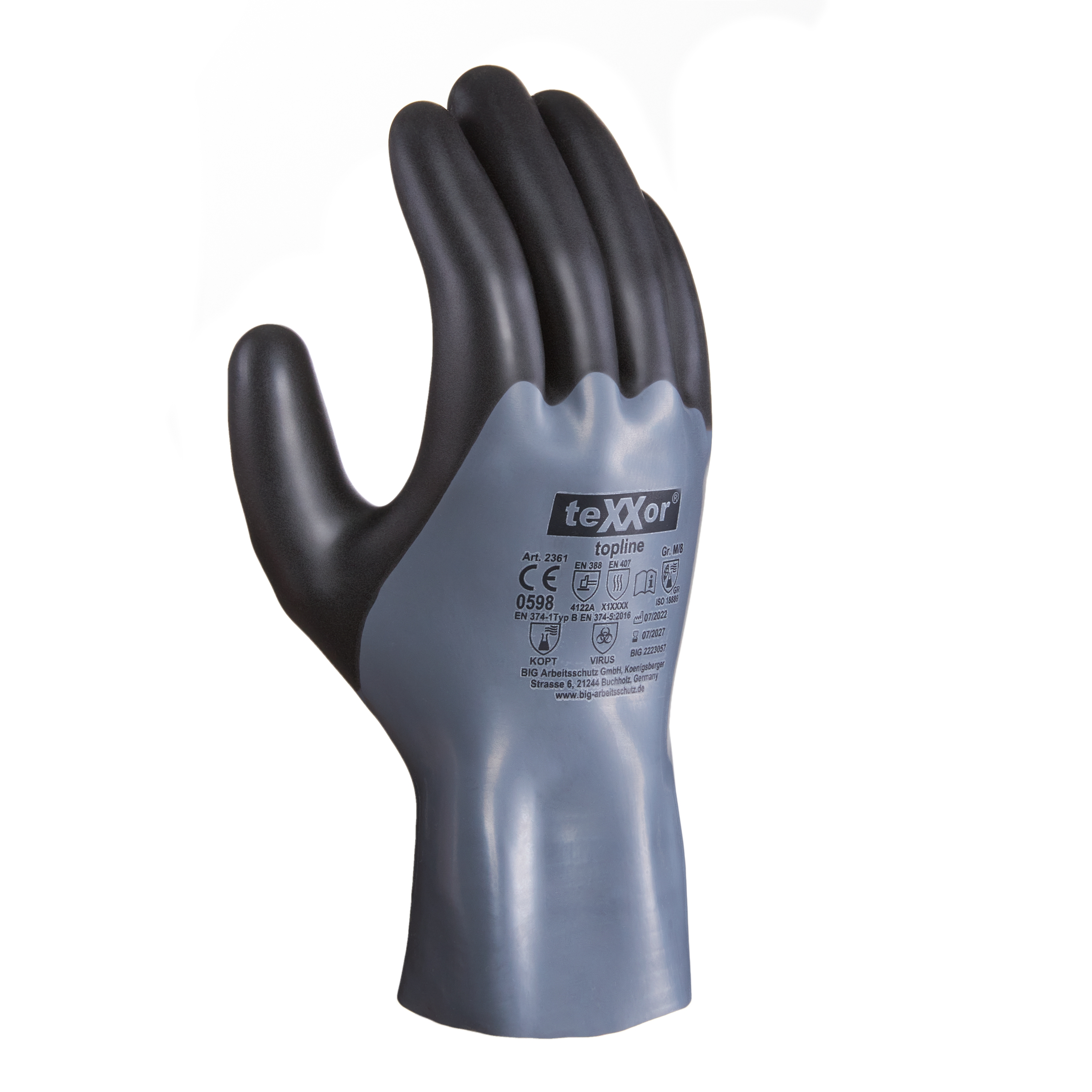 teXXor Chemikalienschutz-Handschuhe NITRIL Länge ca. 27 cm