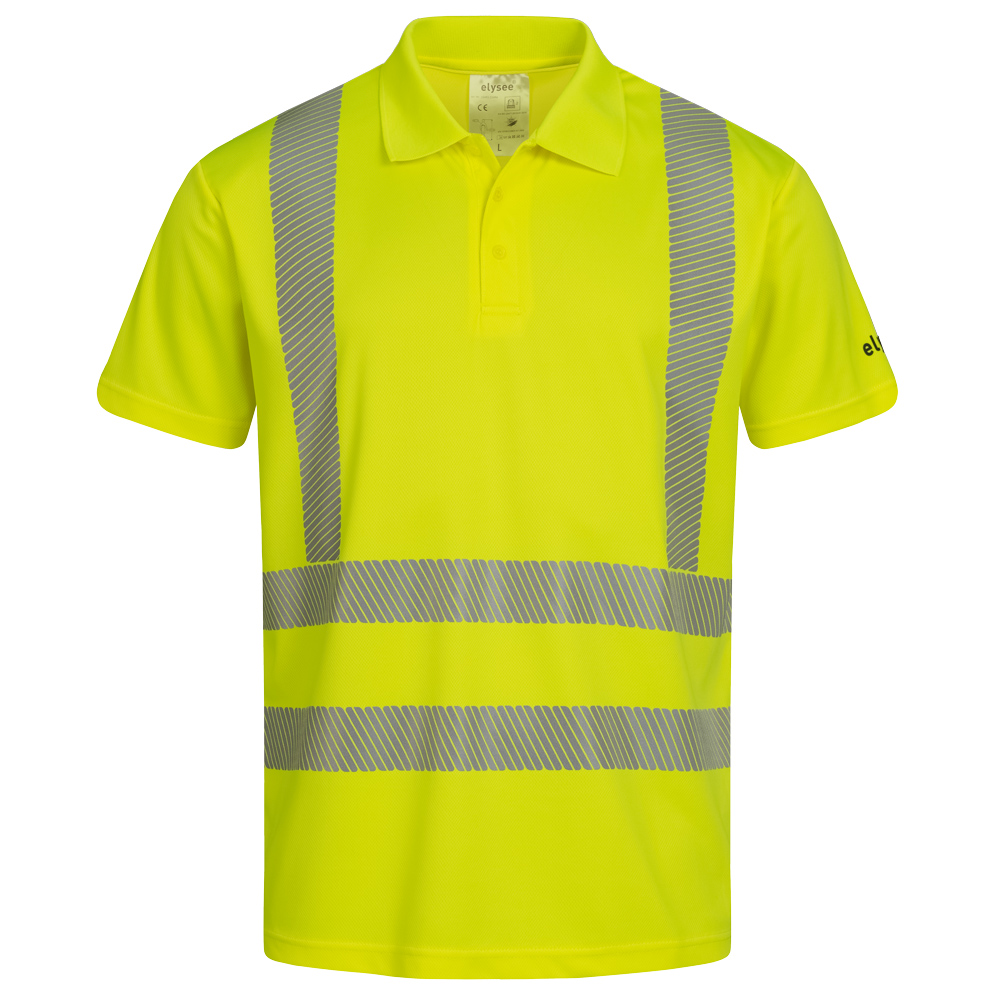 elysee Leens 23493 Warnschutz Polo-Shirt gelb mit UV-Schutz 40+