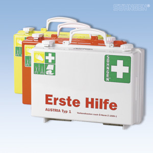 Erste Hilfe-Koffer SN-CD grün  Füllung Ö NormZ1020-1