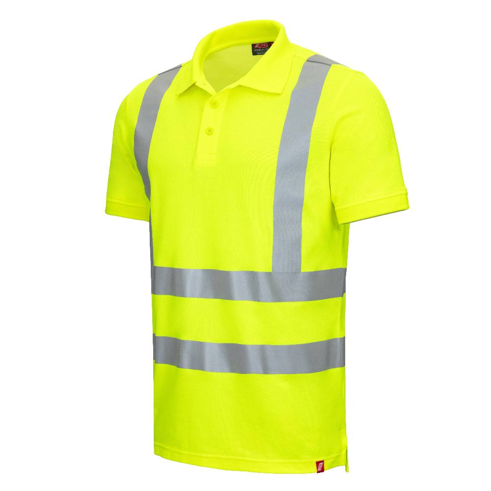NITRAS Motion Tex Viz Warnschutz Poloshirt mit UV-Schutz 40+