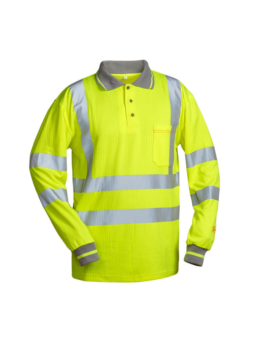 Safestyle Luca UV- und Warnschutz-Langarm-Poloshirt gelb