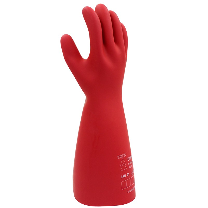 Elektrikerhandschuhe, rot, Klasse 0, 41 cm, AC 1000 V