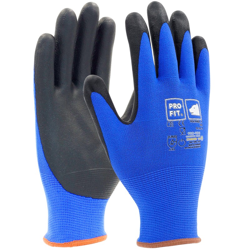 ProFit Polymer-P Handschuh Prime 404, blau/schwarz, lebensmittelgeeignet