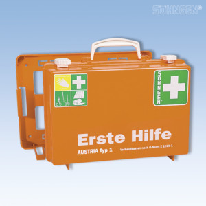 Erste Hilfe-Koffer SN-CD orange Füllung Ö-Norm Z 1020-1