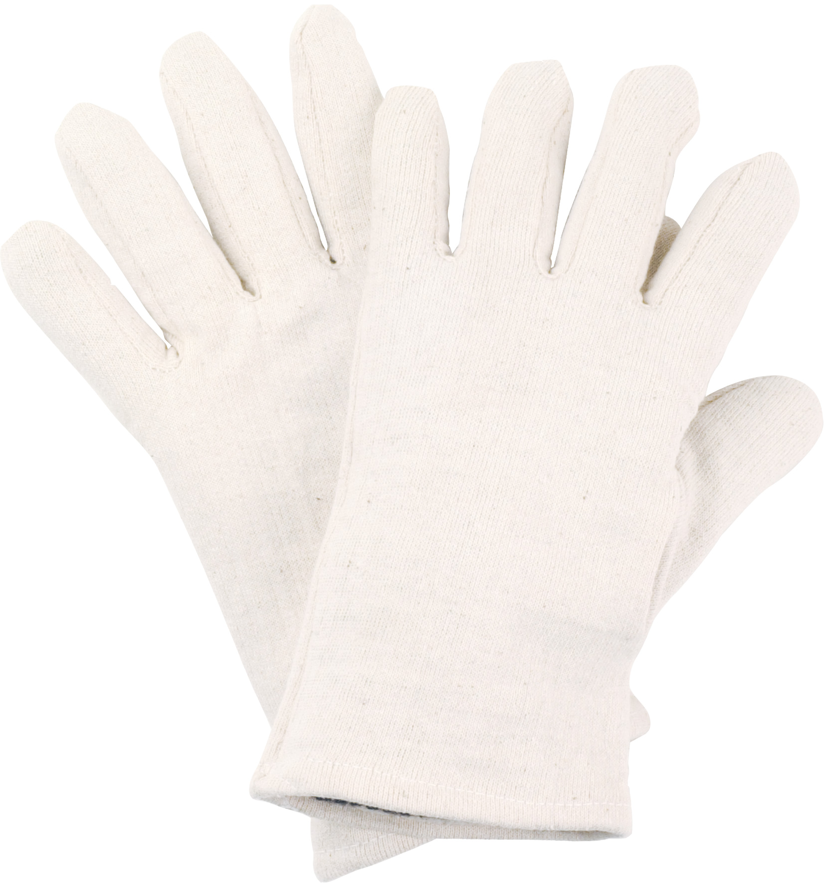 BW-Jersey-Handschuhe, halb gebleicht, innen aufgeraut, mit Schichtel, 26cm Länge