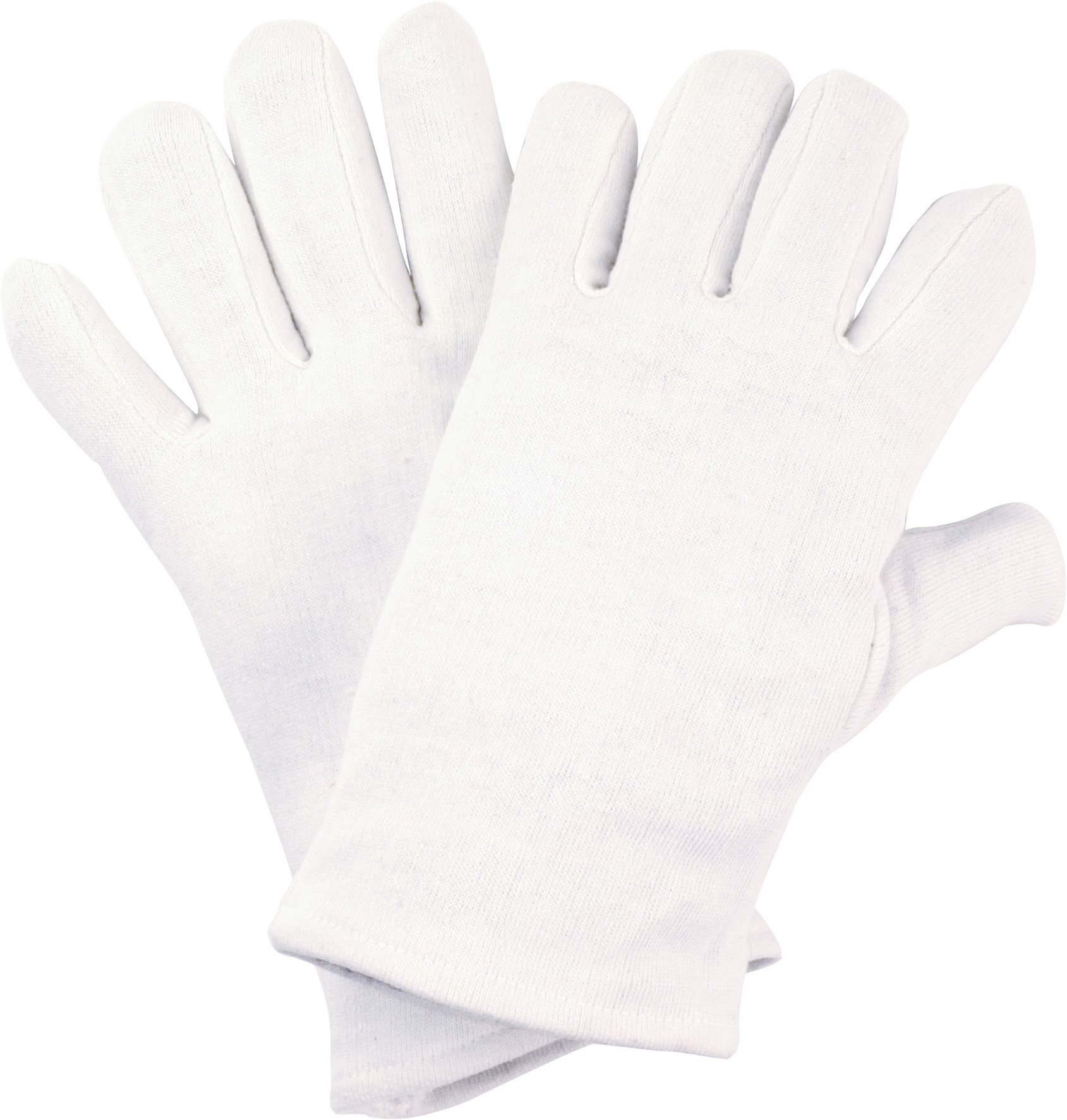 BW-Trikot-Handschuhe, gebleicht, mit doppelter Innenhand, mit Schichtel, 26cm Länge