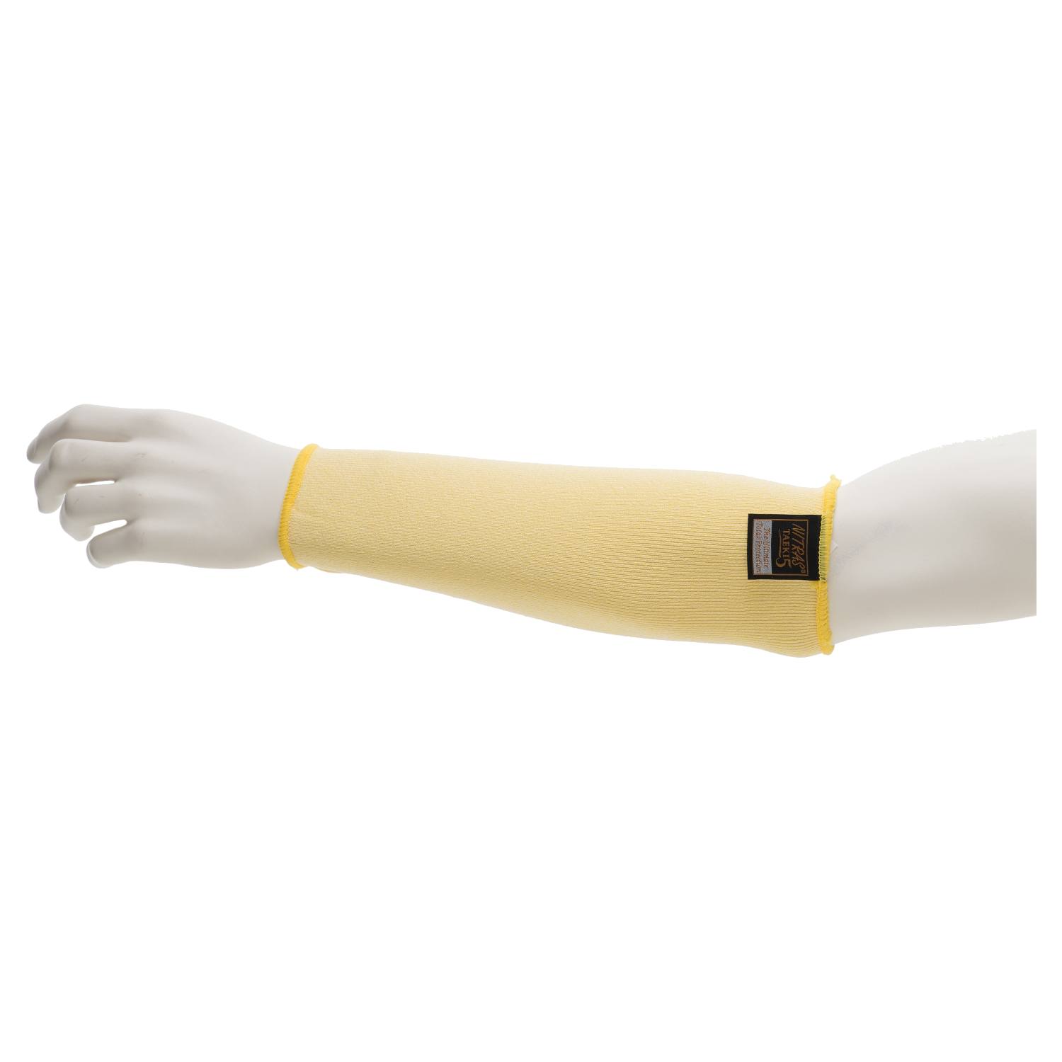 NITRAS TAEKI5 6790 Schnitt- und Hitzeschutz-Armschoner, gelb, 30cm