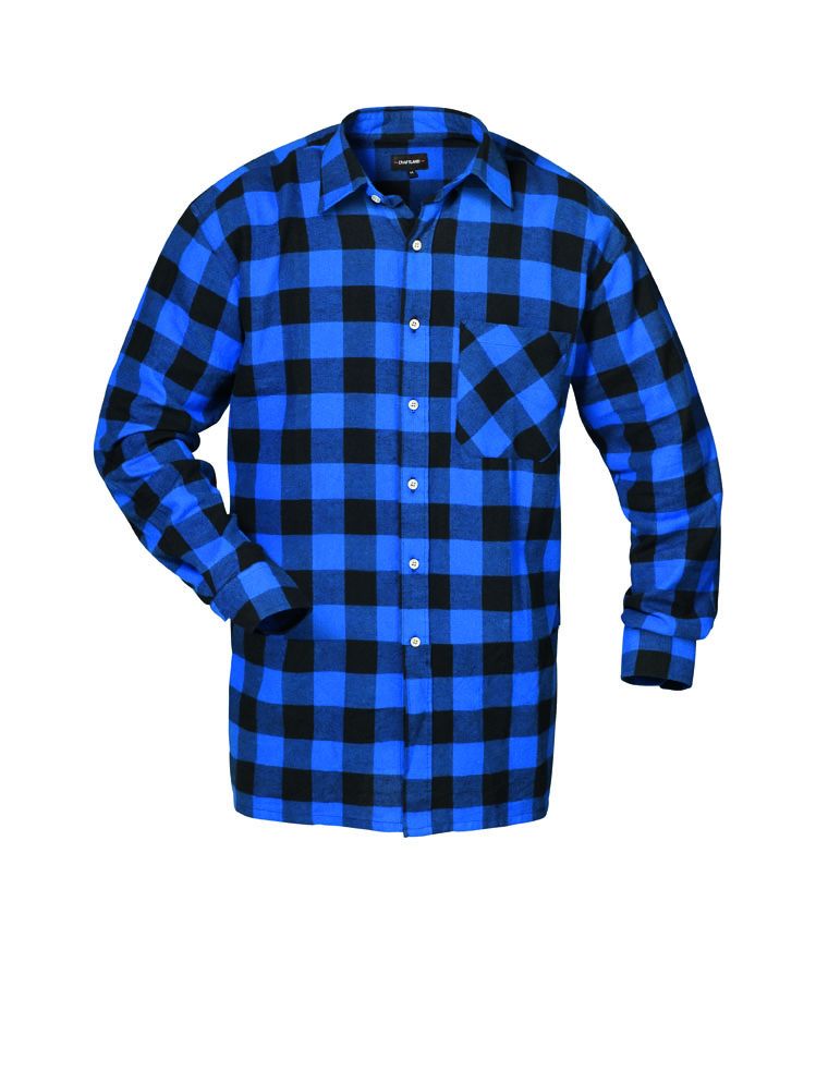 CRAFTLAND Michigan Flanell-Hemd, blau/schwarz kariert