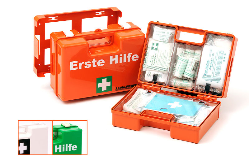 Erste-Hilfe-Koffer - MULTI orange mit 167-tlg. Füllung nach DIN 13169:2021 Maße: 400 x 150 x 300 mm