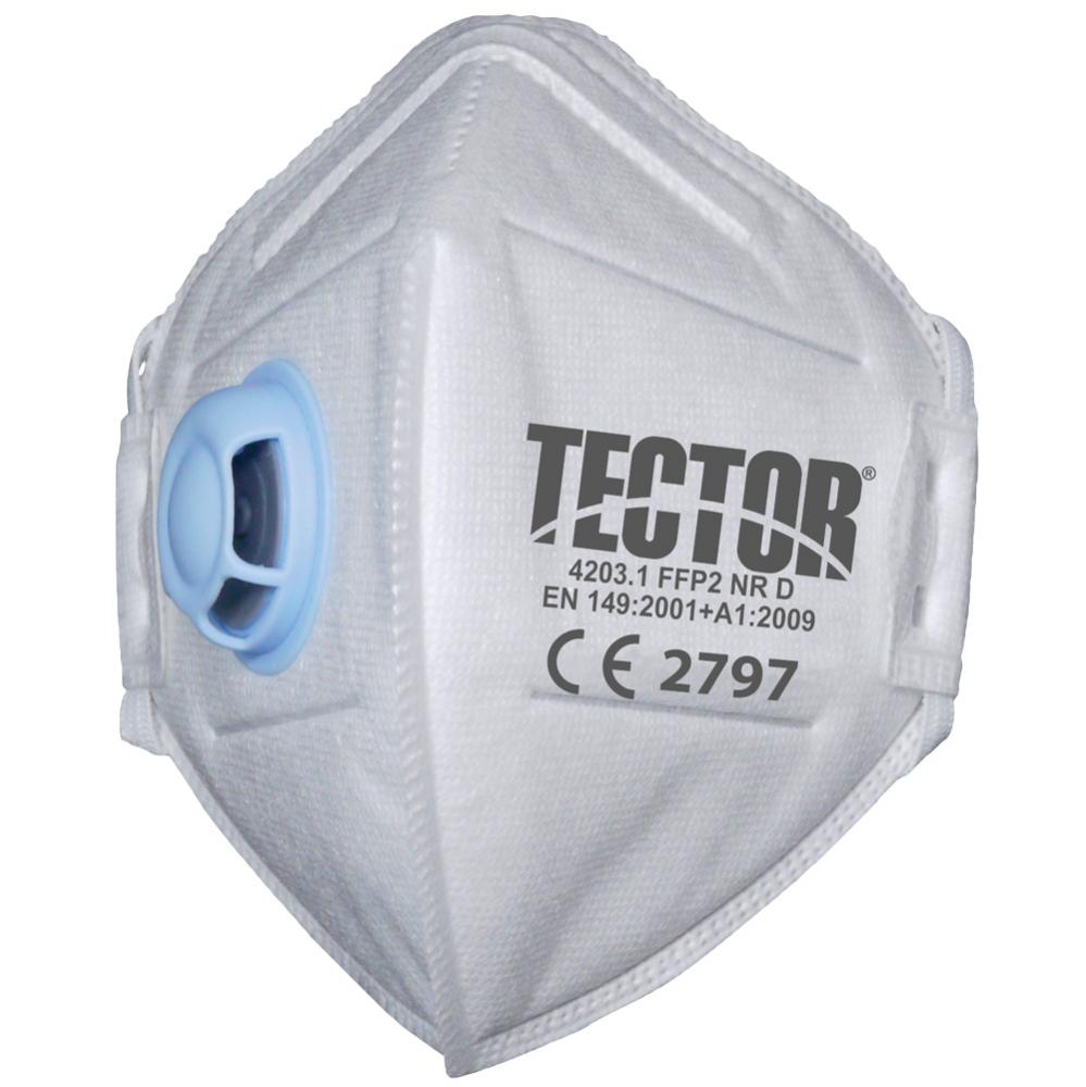 Tector FFP2 Atemschutzmaske mit Ventil Feinstaubmaske Faltmaske