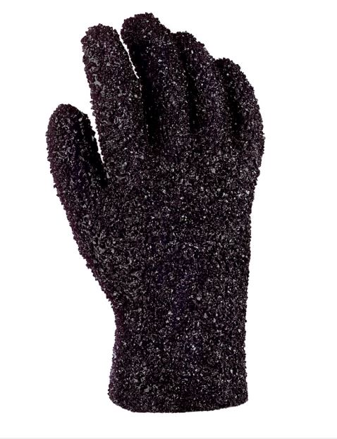 teXXor PVC-Handschuhe, schwarz, granuliert